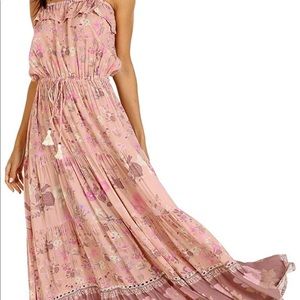 Wild Bloom Strappy Midi Dress - Blush